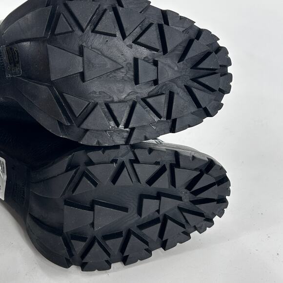 Schutz Zhara Lace Combat Boots 8 Black NWOT Sherpa Shearling Ankle Booties Zara - Picture 3 of 9